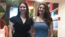 GORGEOUS Actresses Tamanna  Bhatia & Kajal Aggarwal Spotted At Funqin At Juhu