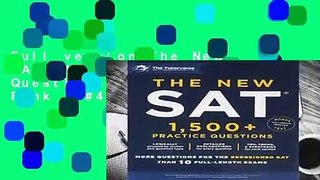 Full version The New SAT: 1,500+ Practice Questions Best Sellers Rank : #4