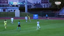 La frappe de MATHIEU GERENT est complètement écrasée.