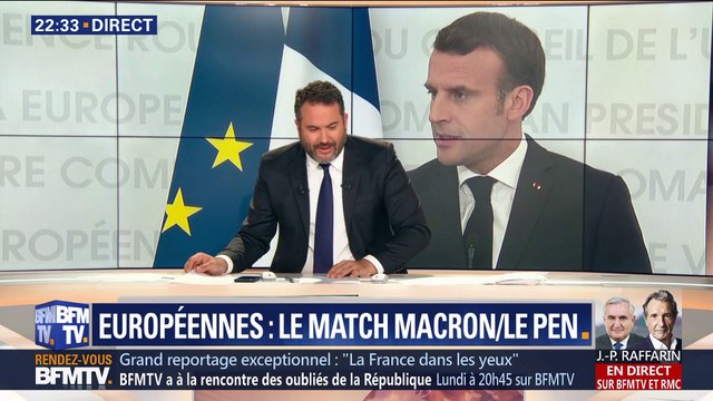 Européennes: le match Emmanuel Macron/Marine Le Pen (1/2)