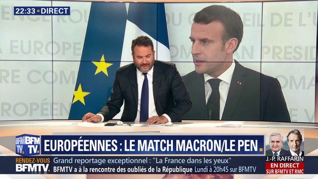 Européennes: le match Emmanuel Macron/Marine Le Pen (1/2)
