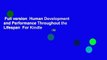 Full version  Human Development and Performance Throughout the Lifespan  For Kindle