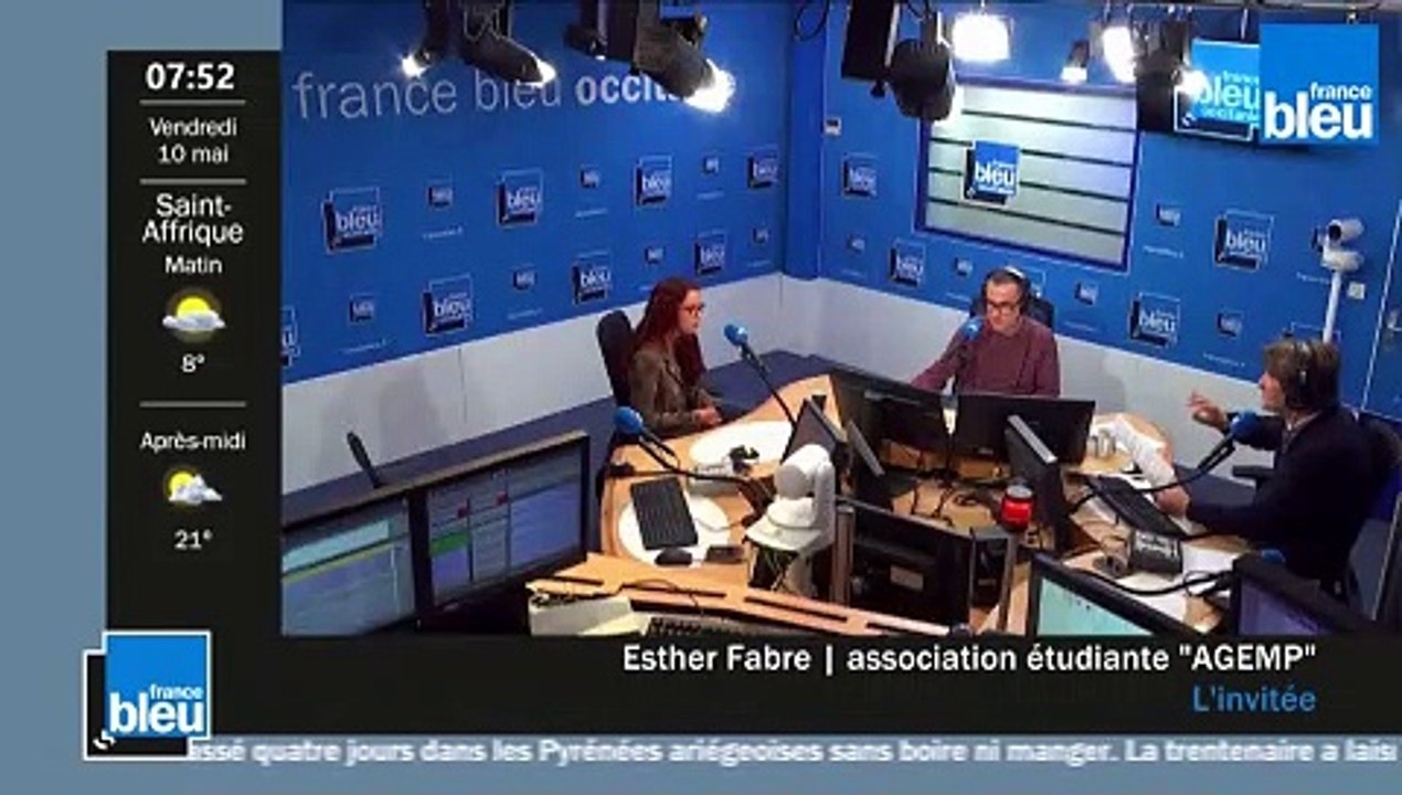 Esther Fabre de l'association Générale Etudiante de Midi Pyrénées invitée de France Bleu Occitanie