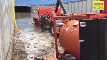 Tareas de desagüe del tunel de la M-13