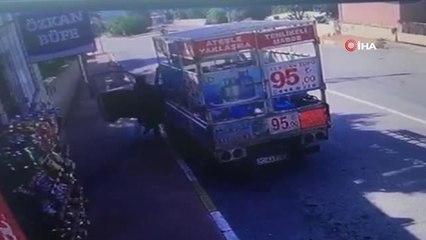 Freni Boşalan Kamyonetin Gidişini Görenler Olay Anını Anlattı