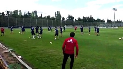 Los vaciles durante el Entrenamiento del Real Zaragoza