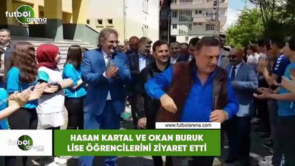Hasan Kartal ve Okan Buruk lise öğrencilerini ziyaret etti