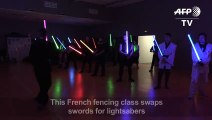 Feel the force: French fencers swap swords for lightsabers