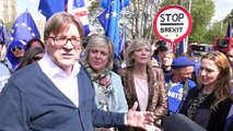 MEP Guy Verhofstadt joins anti-Brexit supporters in London