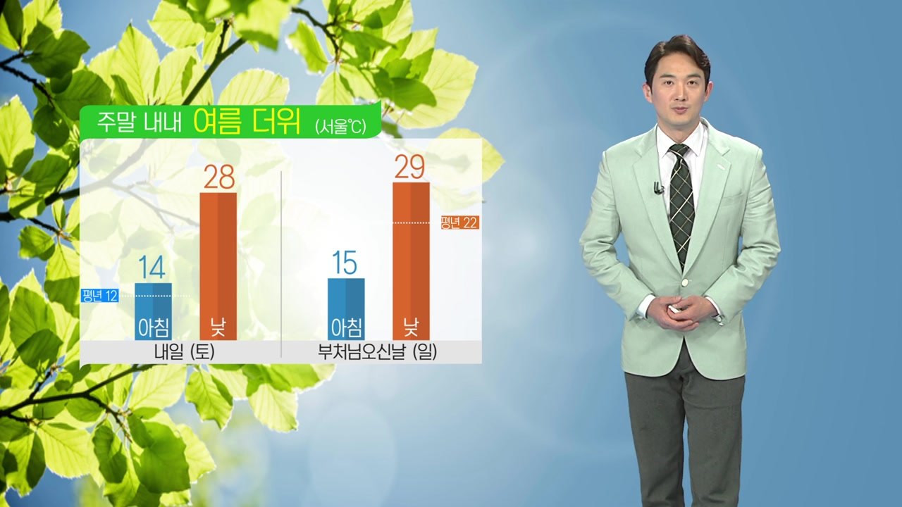 [날씨] 주말 내내 여름 더위...오존 농도 '나쁨' / YTN