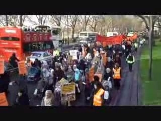 manif islam et anti Bush 12 jan 2008 london