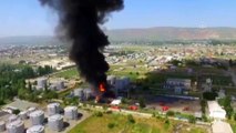 Kırgızistan'ın güneyinde petrol deposunda yangın - BİŞKEK