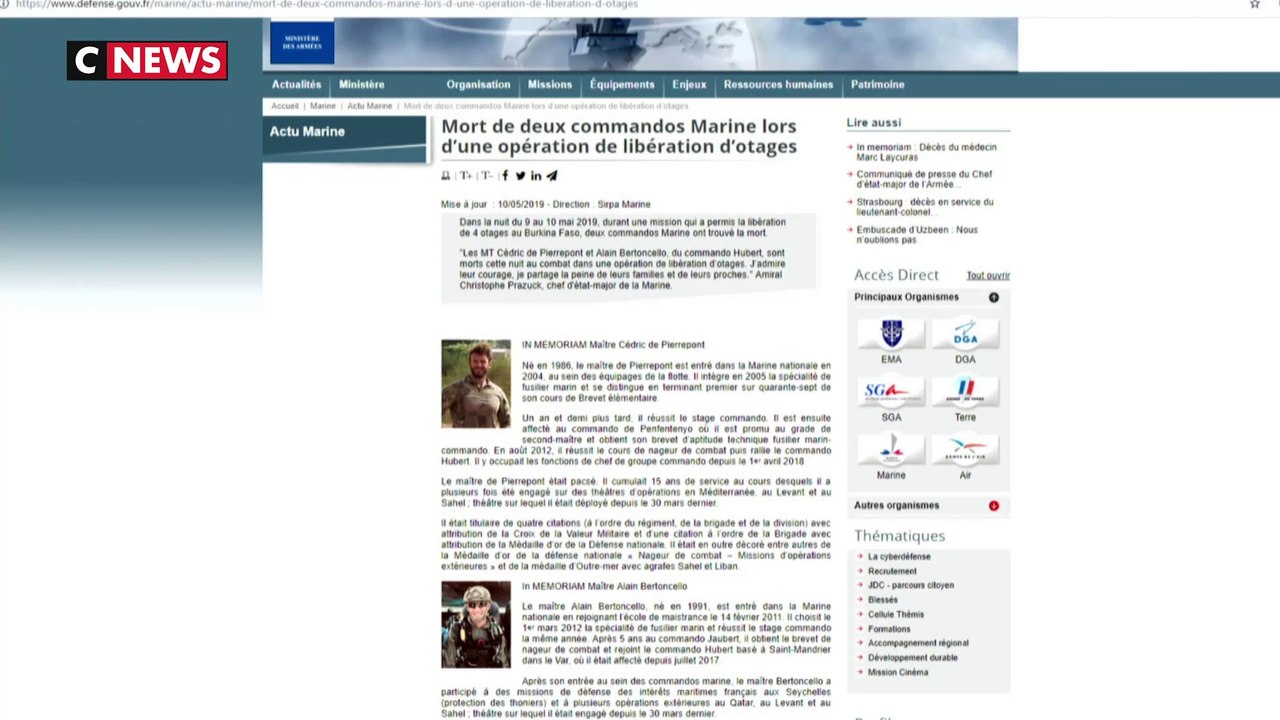 Otages libérés au Burkina Faso : qui étaient les deux militaires tués lors de l’opération ?