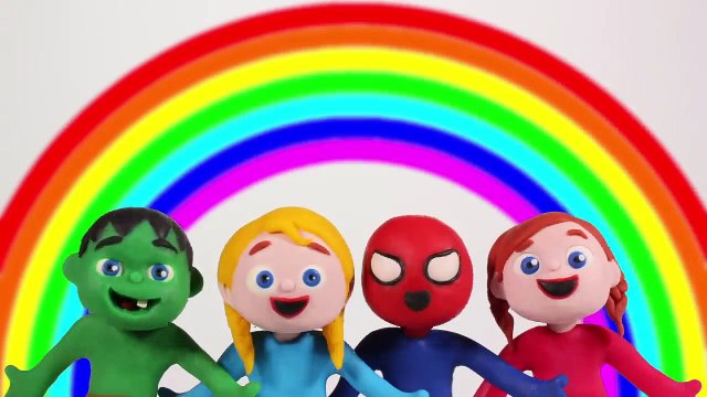 KIDS PLAYING WITH RAINBOW COLORS PAINT ❤ PLAY DOH CARTOONS FOR KIDS