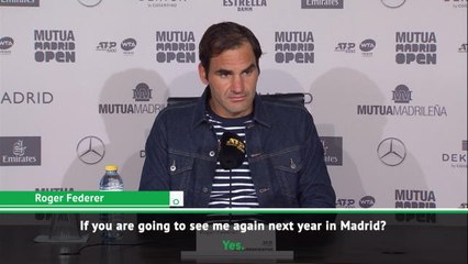 I may be here as a tourist next year - Federer on Madrid Open