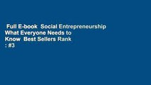 Full E-book  Social Entrepreneurship What Everyone Needs to Know  Best Sellers Rank : #3