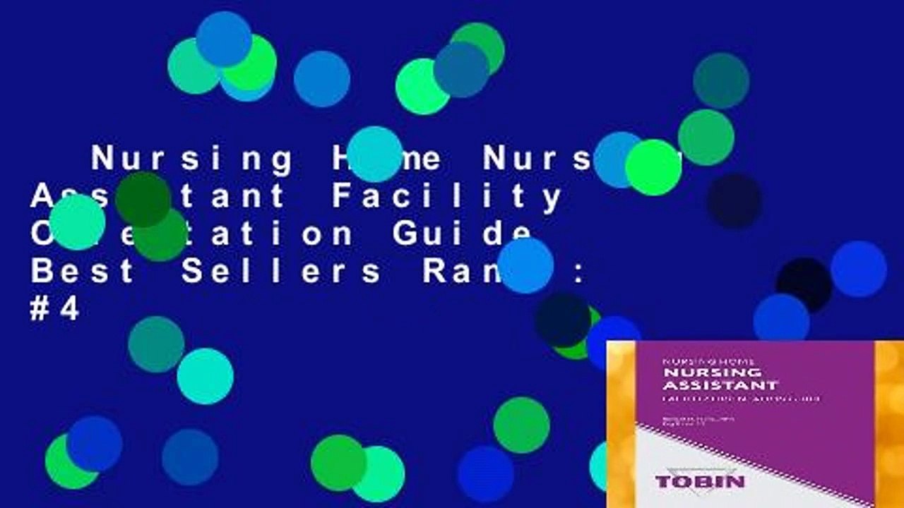 Nursing Home Nursing Assistant Facility Orientation Guide  Best Sellers Rank : #4