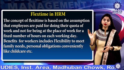 Flexitime in HRM | Ms. Neha Gupta | BBA | TIAS | Tecnia TV