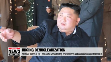 Member states of NPT call on N. Korea to stop provocations and continue denuke talks: RFA