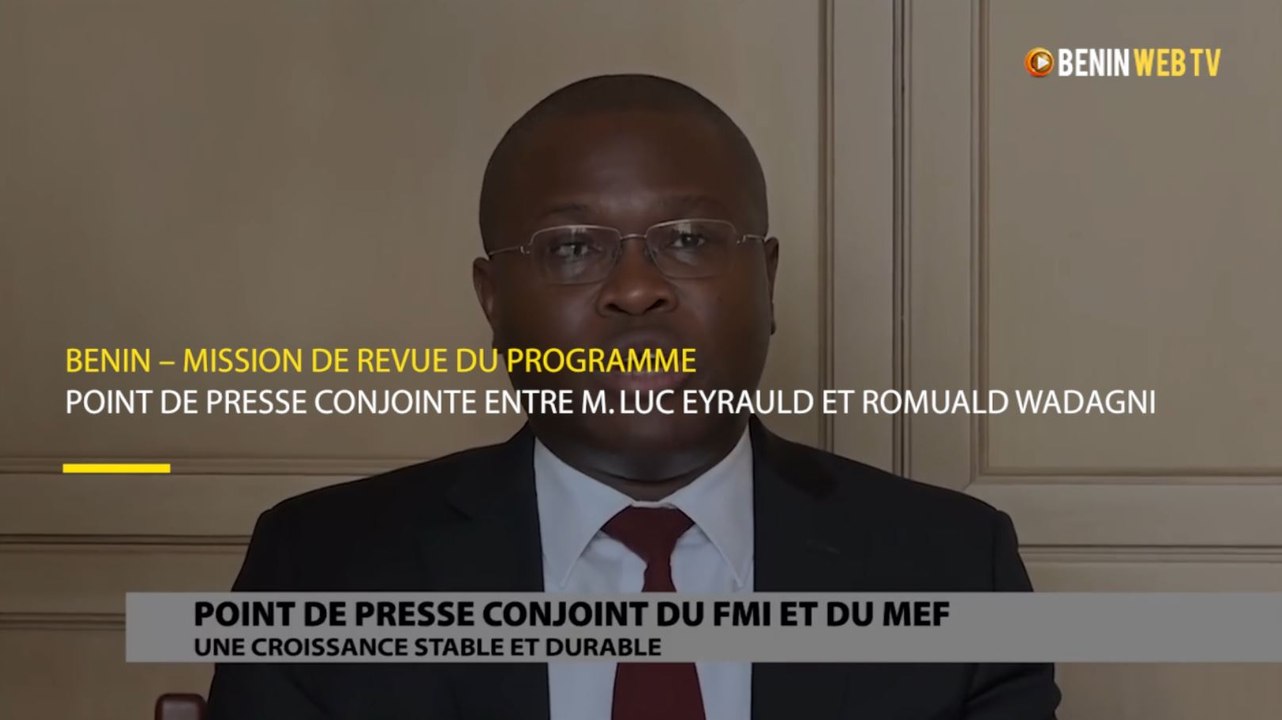 Bénin : point de presse conjointe entre M. Luc Eyrauld et Romuald Wadagni