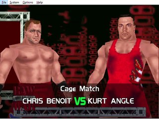 WWF No Mercy Invasion Mod Matches Chris Benoit vs Kurt Angle (Steel Cage Match)