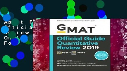 About For Books  GMAT Official Guide Quantitative Review 2019: Book + Online {Complete  | For