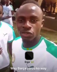 Sadio Mané se moque d'un supporter du Barça : "Liverpool moko ior, barça Yorou ko"