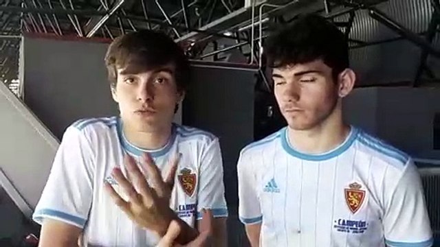 Franchu y Puche, la entrevista a los campeones de Copa juvenil con el Zaragoza