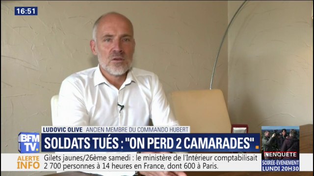 On perd deux camarades L'émotion de cet ancien membre du commando Hubert, auquel appartenaient les deux soldats morts