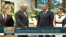 Cuba: embajadores de 7 países entregan credenciales diplomáticas