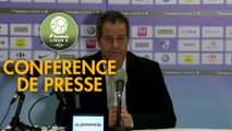 Conférence de presse Grenoble Foot 38 - AJ Auxerre (0-0) : Philippe  HINSCHBERGER (GF38) - Cédric DAURY (AJA) - 2018/2019