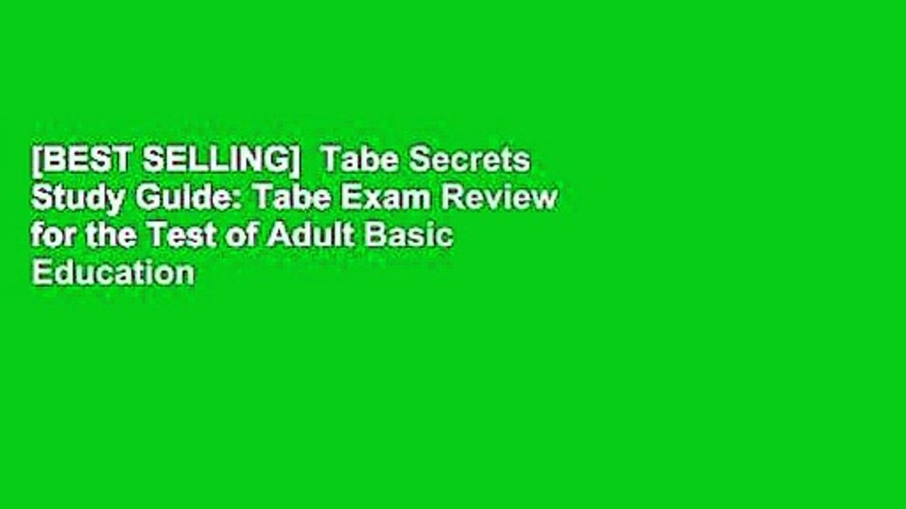 [BEST SELLING]  Tabe Secrets Study Guide: Tabe Exam Review for the Test of Adult Basic Education
