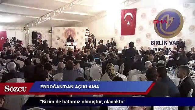 Cumhurbaşkanı Erdoğan: Bizim de hatamız olmuştur, olacaktır