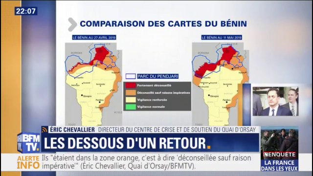 Bénin: le Quai d'Orsay confirme que les deux ex-otages français séjournaient en zone orange déconseillée