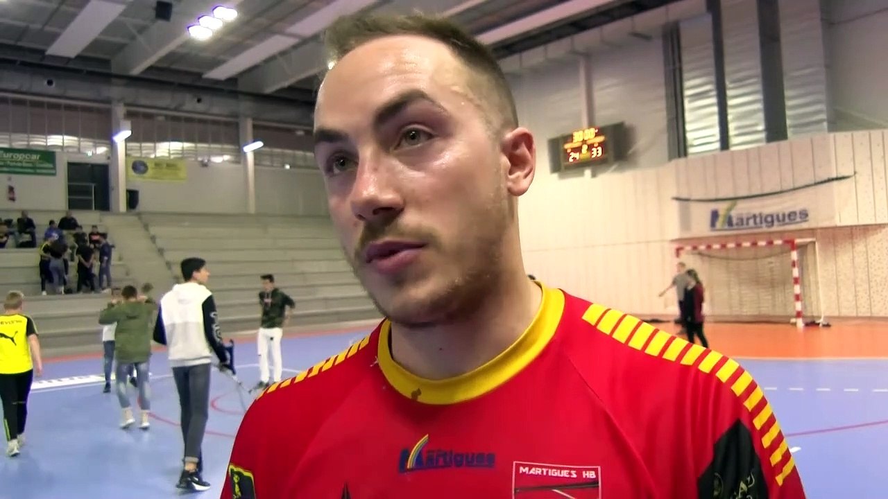 Georges-Scott Parent après la défaite de Martigues Handball contre Chambéry