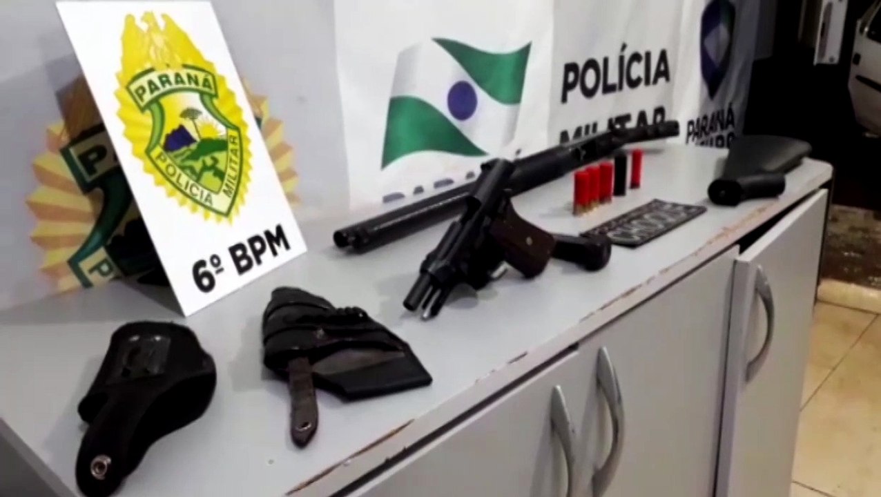 Choque apreende espingarda, revólver e detém homem no Bela Vista