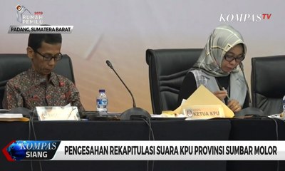 Pengesahan Rekapitulasi Suara KPU Provinsi Sumbar Molor