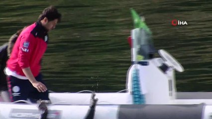 Marmara’da suyun altında nefes kesen yarış