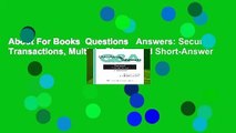 About For Books  Questions   Answers: Secured Transactions, Multiple-Choice and Short-Answer