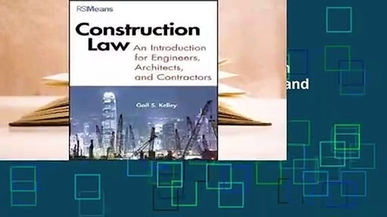 About For Books  Construction Law: An Introduction for Engineers, Architects, and Contractors by