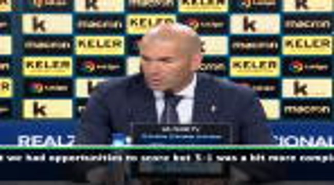 Madrid defeat 'is a pity' as Zidane pleased with performance