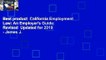 Best product  California Employment Law: An Employer's Guide: Revised  Updated for 2019 - James J.