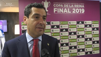 Juanma Moreno "muy satisfecho" por la final de la Copa de la Reina