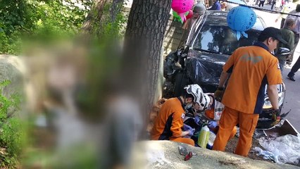 양산 통도사 찾은 모녀 교통사고 당해 / YTN