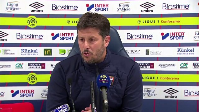 Conférence de presse Fabien Mercadal après SMCaen / Stade de Reims
