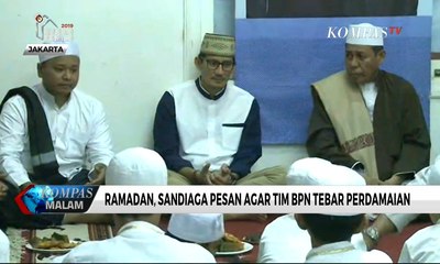 Ramadan, Sandiaga Pesan Agar Tim BPN Tebar Perdamaian