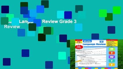 Daily Language Review Grade 3  Review