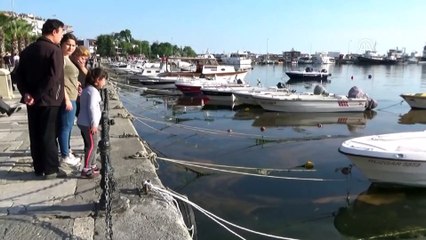 Silivri'de deniz turuncuya büründü - İSTANBUL