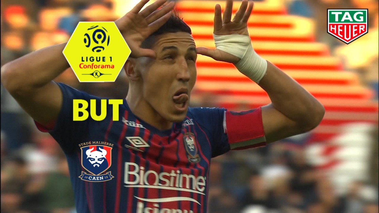 But Fayçal FAJR (40ème) / SM Caen - Stade de Reims - (3-2) - (SMC-REIMS) / 2018-19