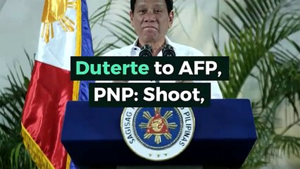 Duterte to AFP, PNP: Shoot, kill candidates who don’t give up high-powered firearms